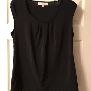 Black cap sleeve top